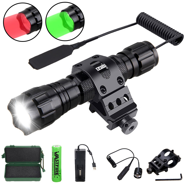 Hunting Thermal Imaging Scope - Tactische Jacht Zaklamp Wit/Rood/Groen Led Zaklamp